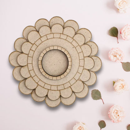 Flower Design MDF Tealight Candle Holder TH024