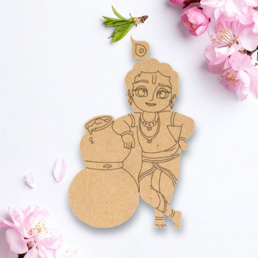 Baby Krishna MDF Cutout