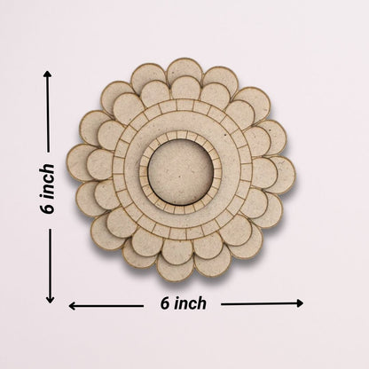 Flower Design MDF Tealight Candle Holder TH024