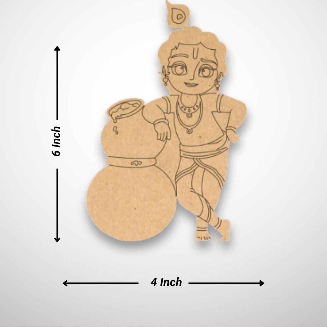 Baby Krishna MDF Cutout