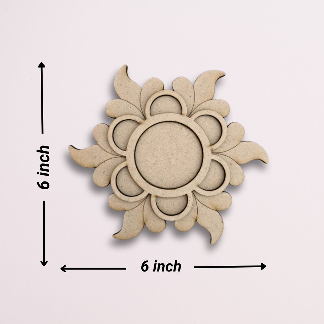 Unique Floral Design MDF Tealight Candle Holder TH025
