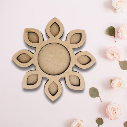 Flower Design MDF Tealight Candle Holder TH026