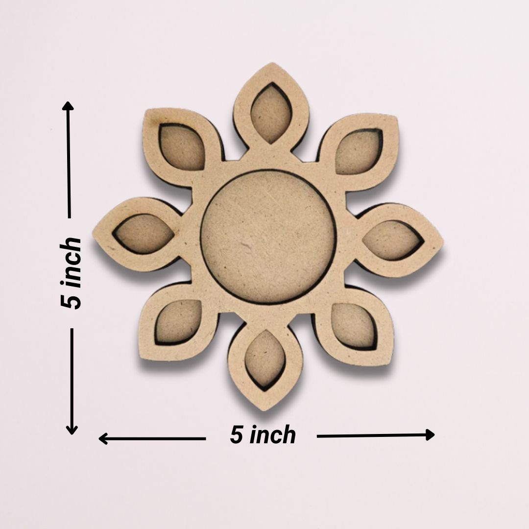 Flower Design MDF Tealight Candle Holder TH026