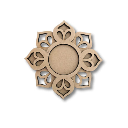 Flower Design MDF Tealight Candle Holder TH027