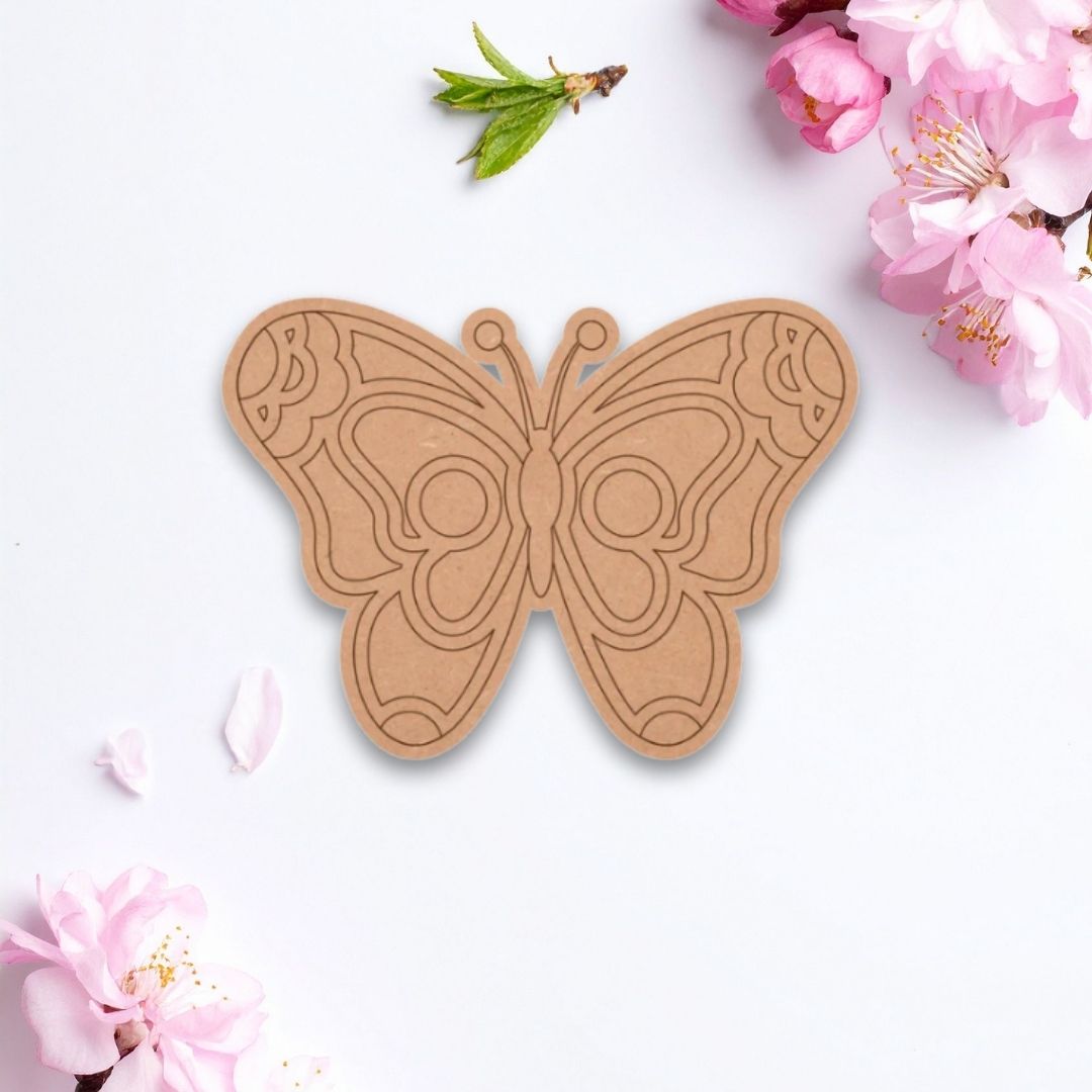 MDF Butterfly Design Fridge Magnet