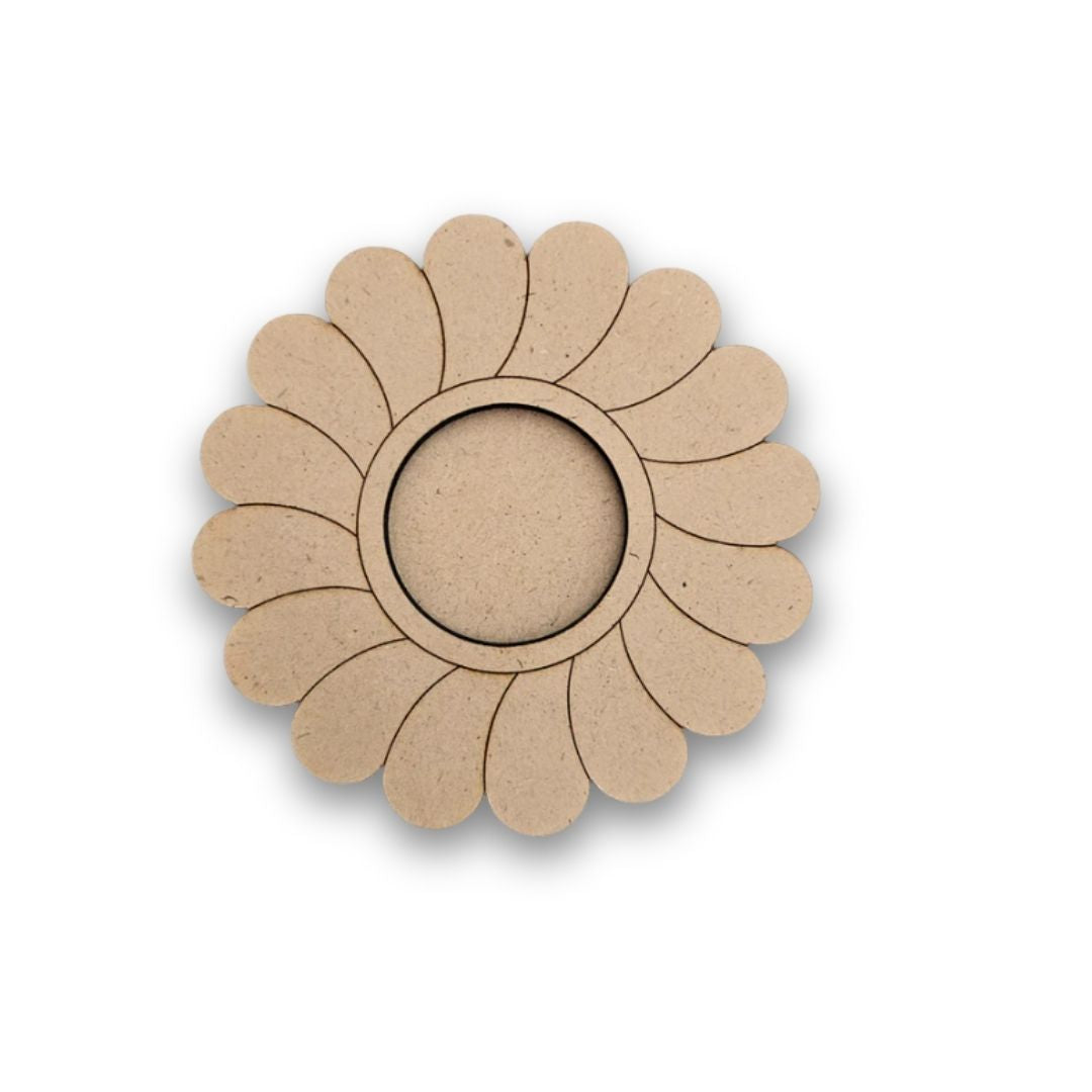 Flower Design MDF Tealight Candle Holder TH028