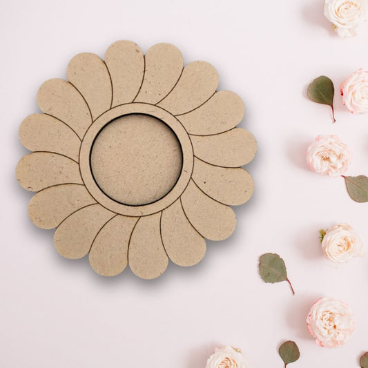 Flower Design MDF Tealight Candle Holder TH028