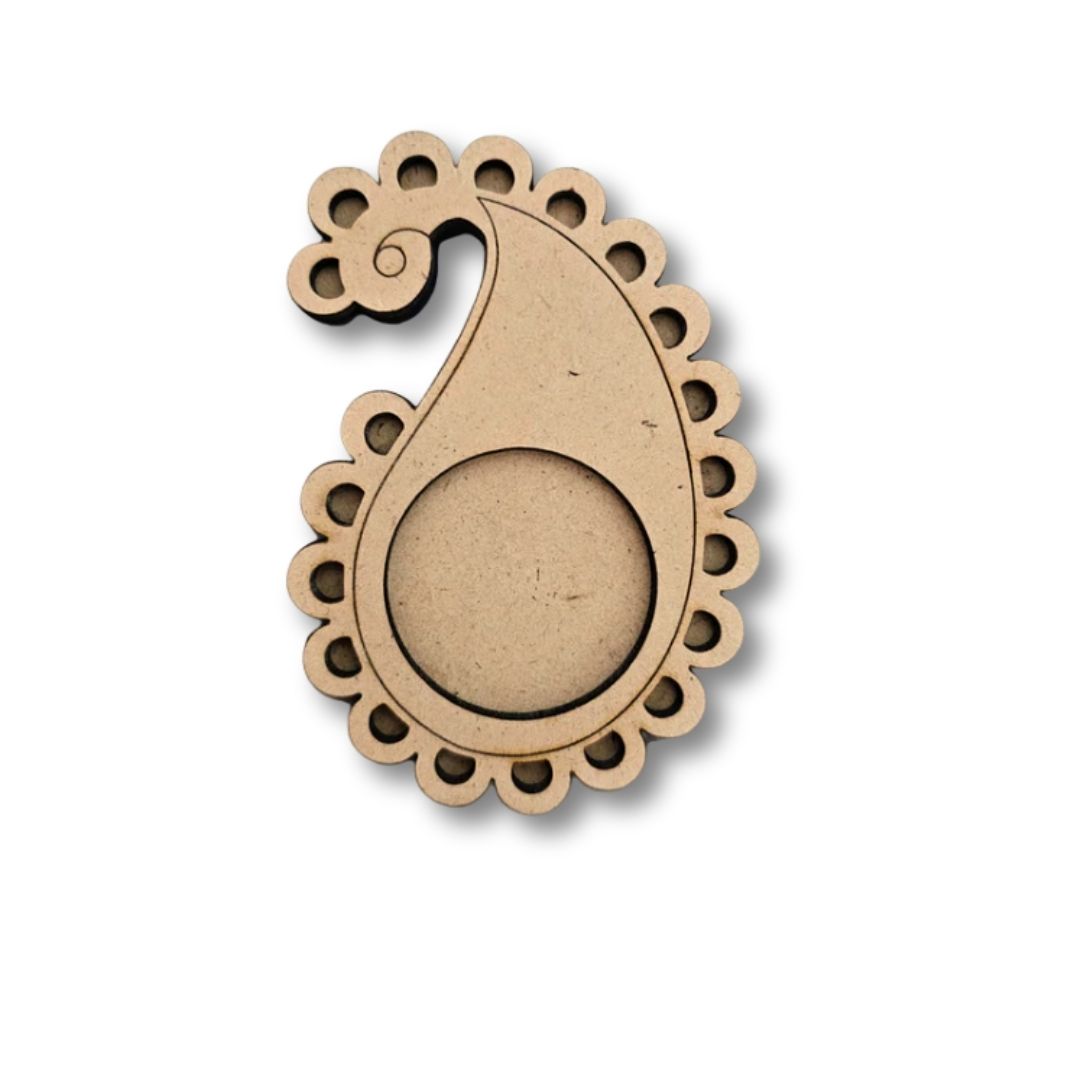 Paisley Design 2 Layered MDF Tealight Candle Holder TH029