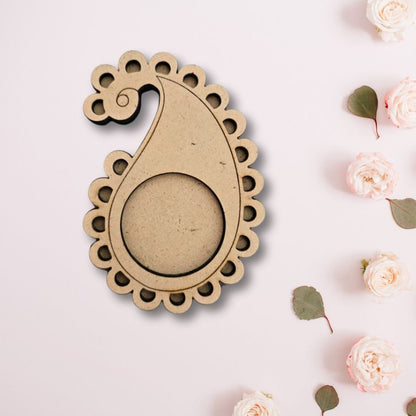 Paisley Design 2 Layered MDF Tealight Candle Holder TH029