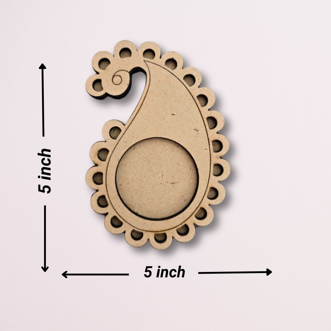 Paisley Design 2 Layered MDF Tealight Candle Holder TH029