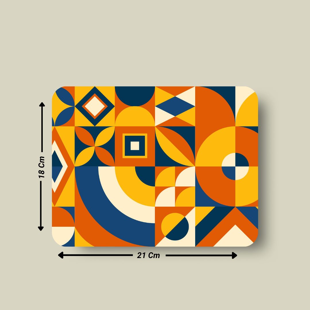 Premium Geometric Pattern Mouse Pad