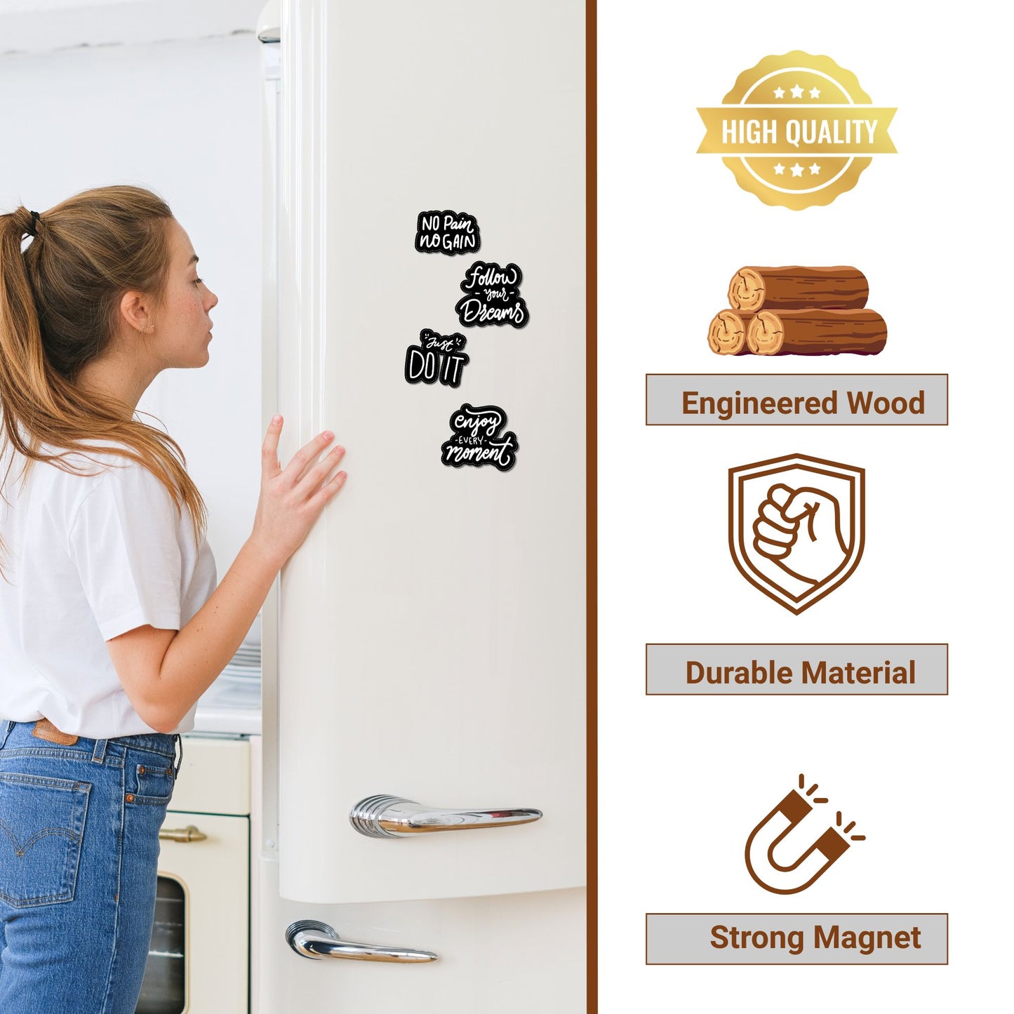 Fridge Magnet Motivational Theme for Home & Kitchen