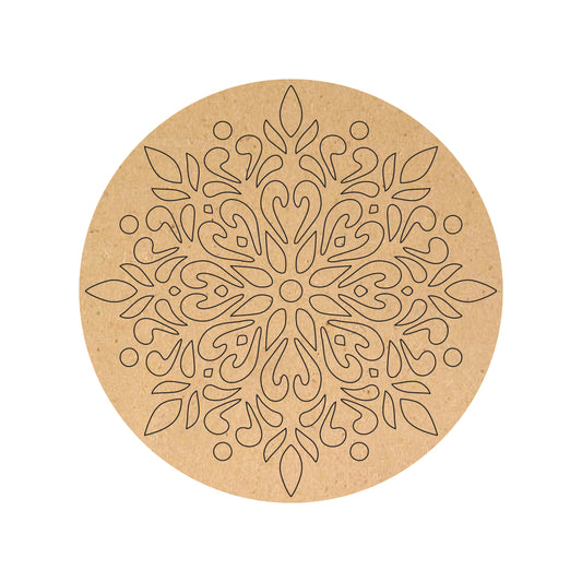 Sacred Floral Mandala Art MDF