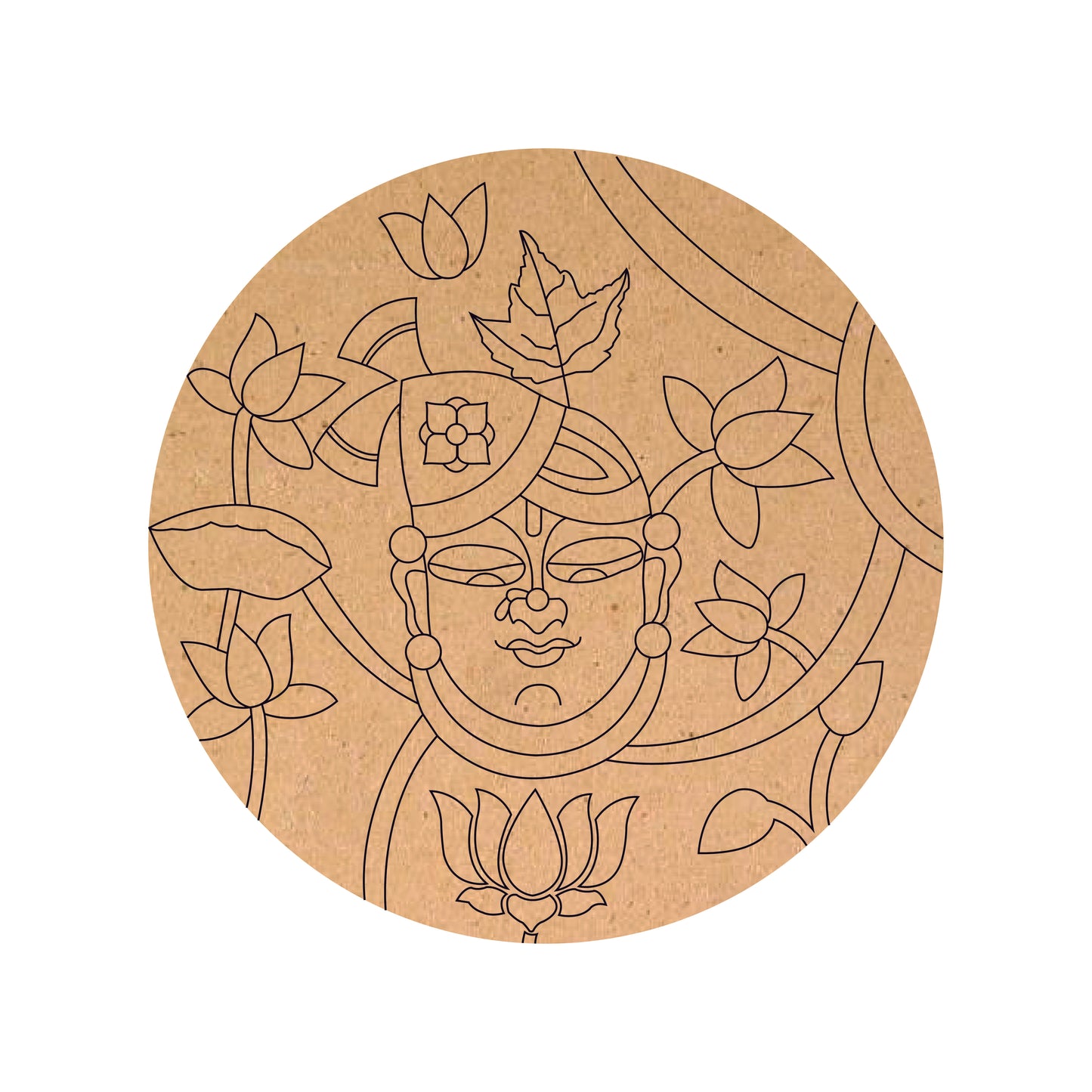 MDF Pre Marked Shree Nath Ji Round