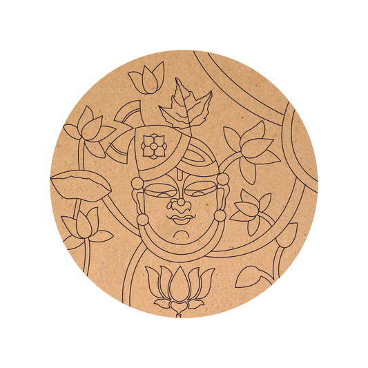 MDF Pre Marked Shree Nath Ji Round