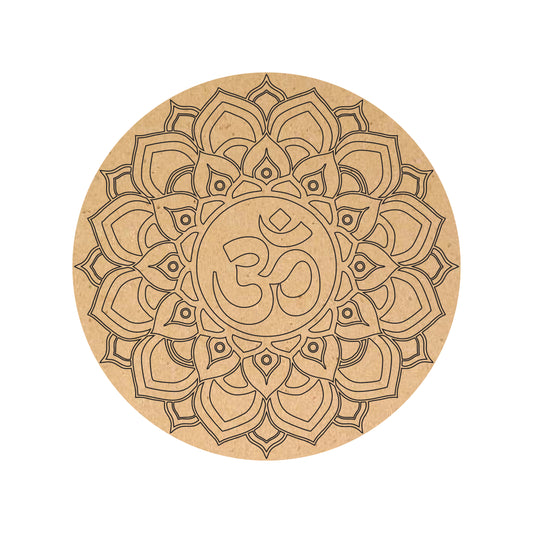 Om Mandala Design Pre-marked MDF Round