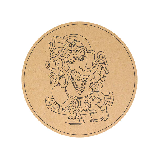 Ganesha Pre-marked MDF Round