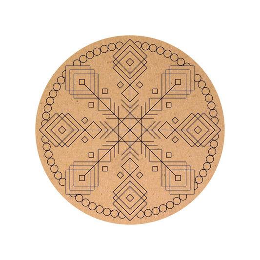 Nagashri Arts MDF Pre-Marked Round