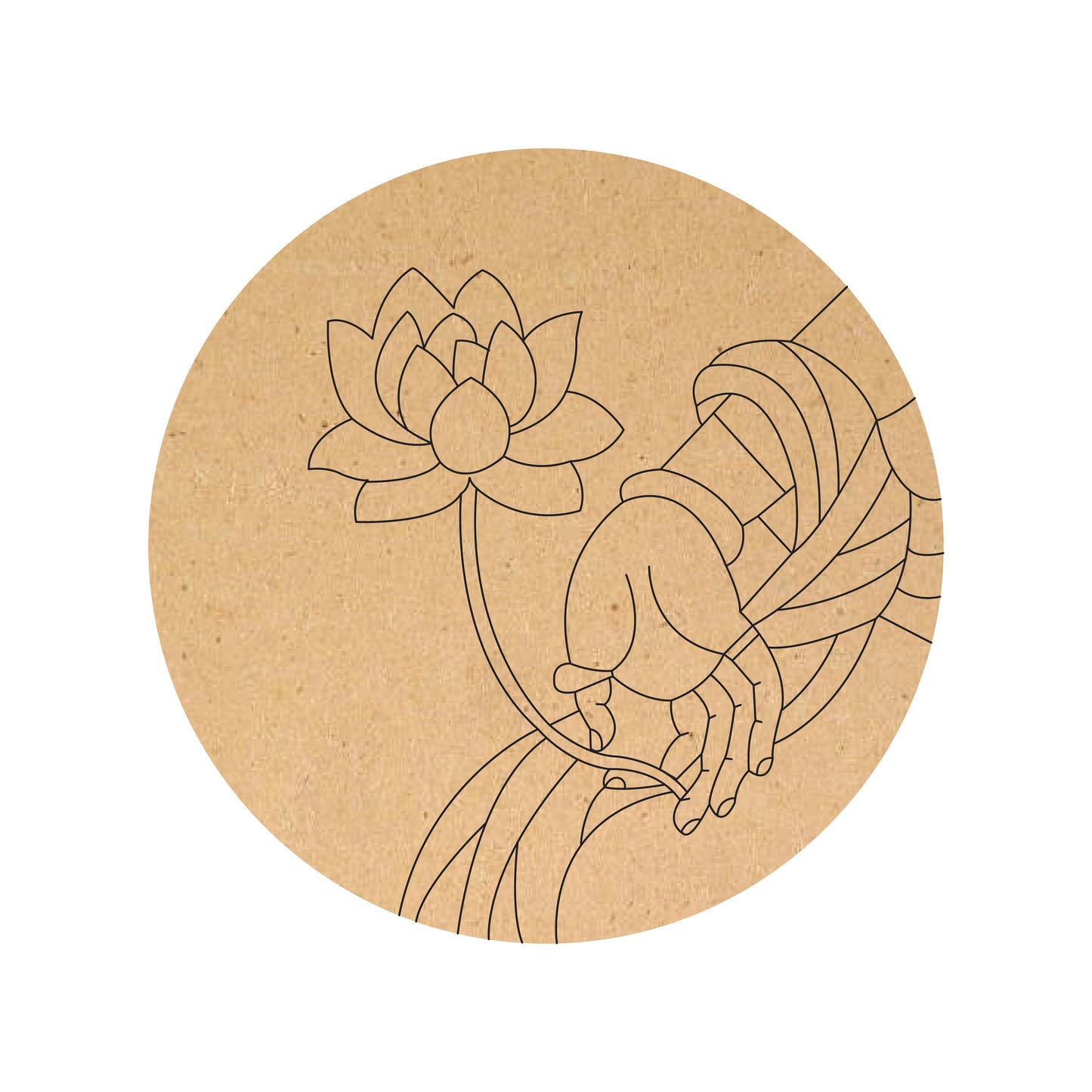 Minimalist Divine Hand with Lotus