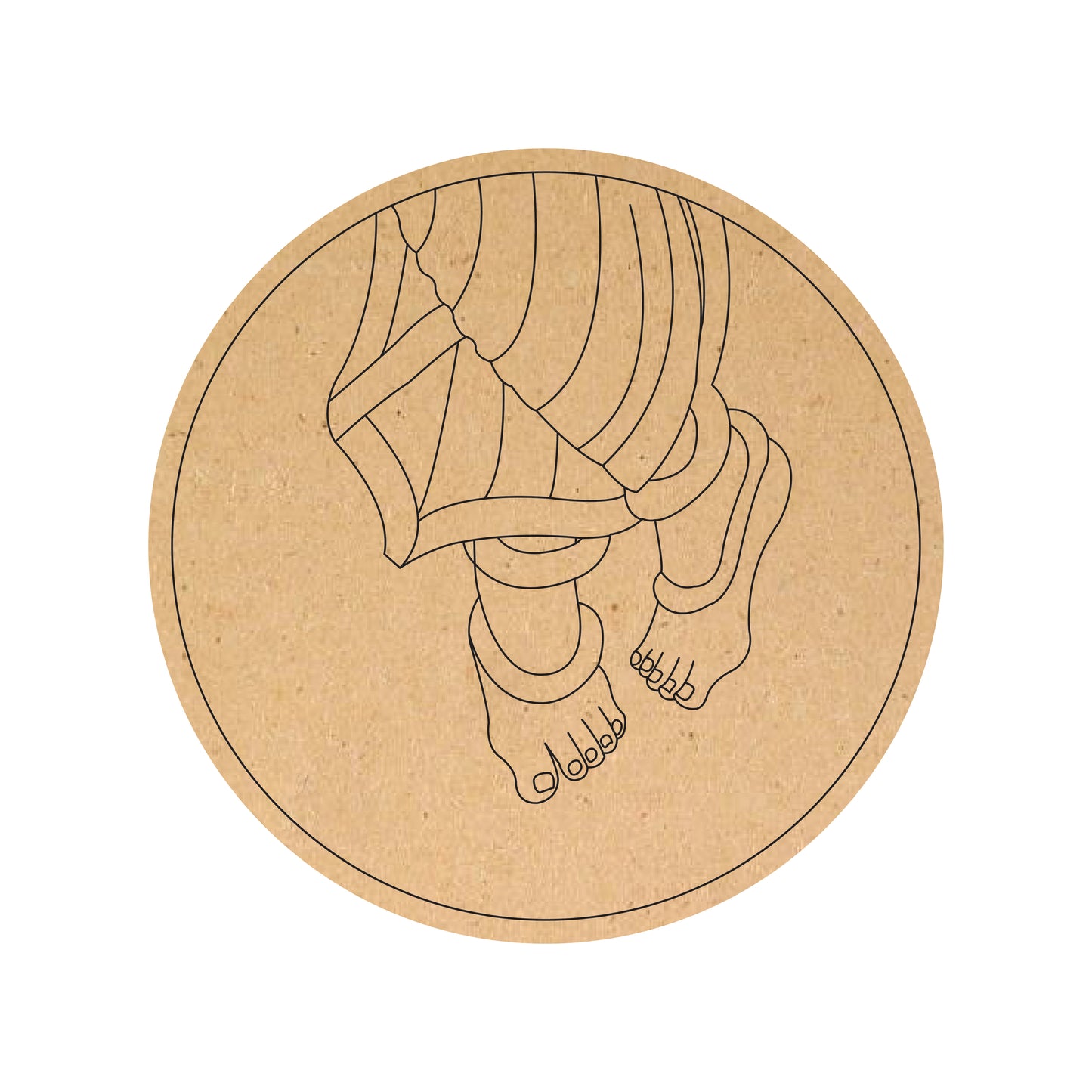 Minimalist Divine Feet of Krishna MDF