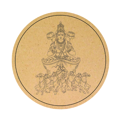 Surya Dev Pre-Marked MDF Round