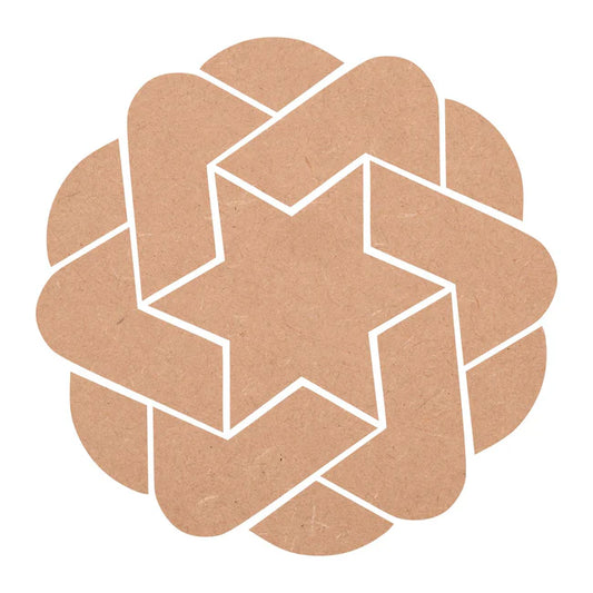 MDF Star Rangoli Cutouts