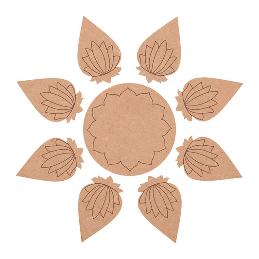 MDF Lotus Flower Rangoli