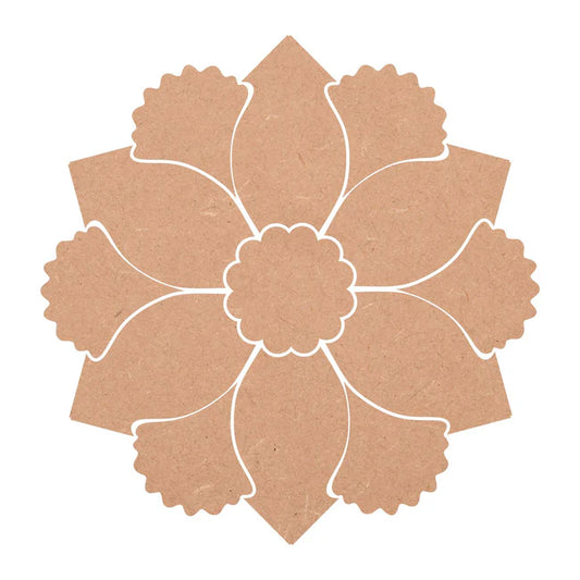 MDF Colourful Rangoli Floor Cutouts