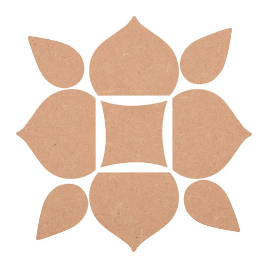 MDF Four Petals Rangoli