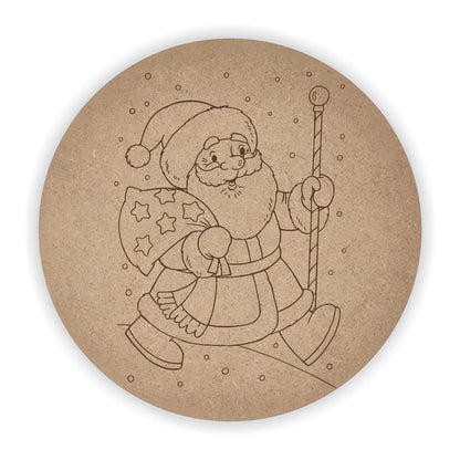 Pre Marked MDF Santa Clause Base