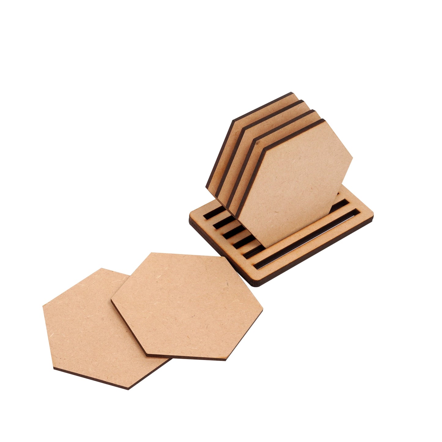 Hexagon Shape Coaster (6Pcs)