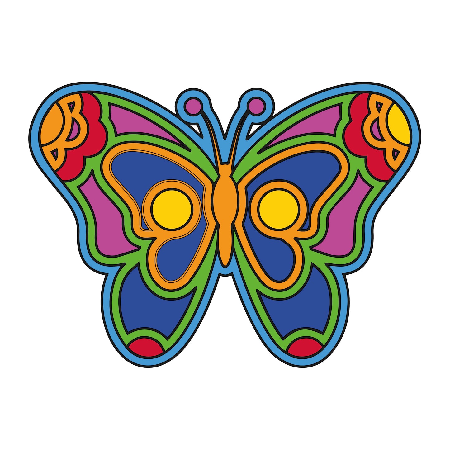 MDF Butterfly Design Fridge Magnet