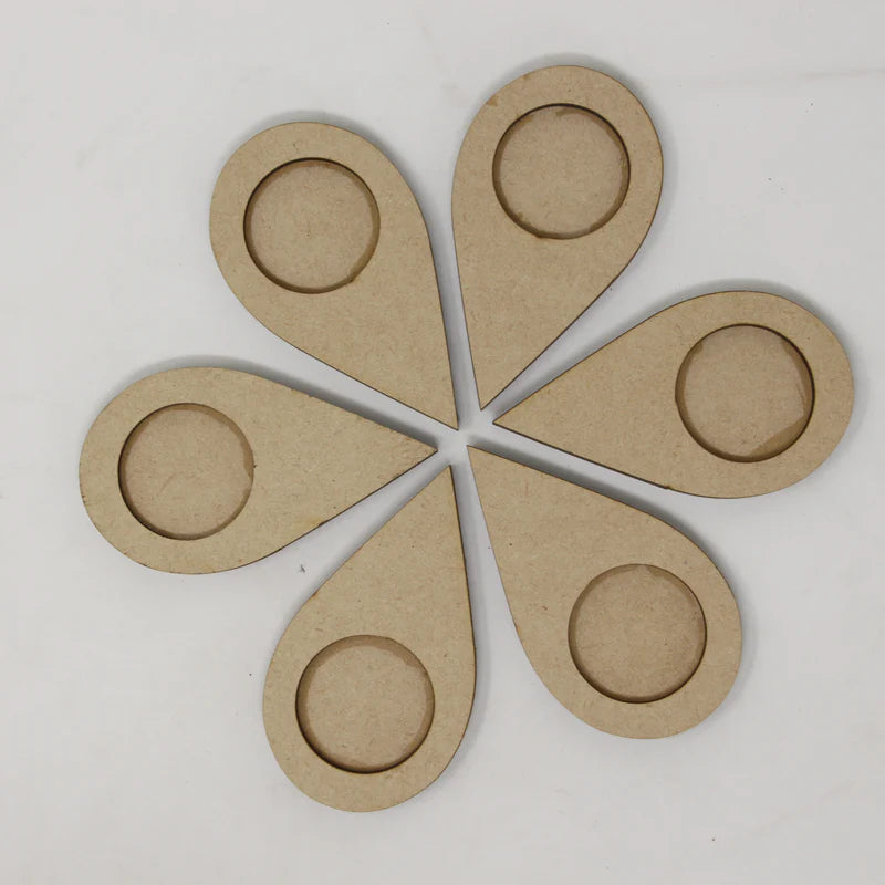 Leaf Shape MDF Tea Light Holder TH065