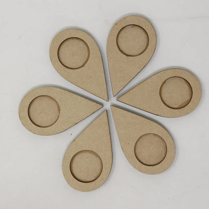 Leaf Shape MDF Tea Light Holder TH065