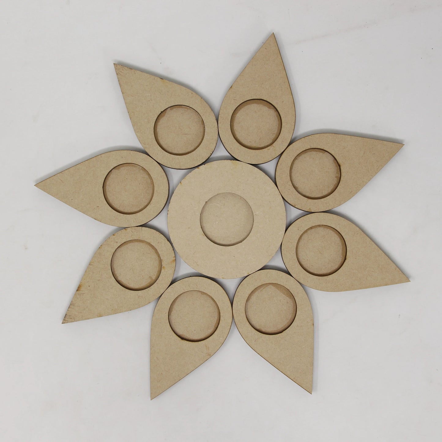 Leaf Shape MDF Tea Light Holder TH065