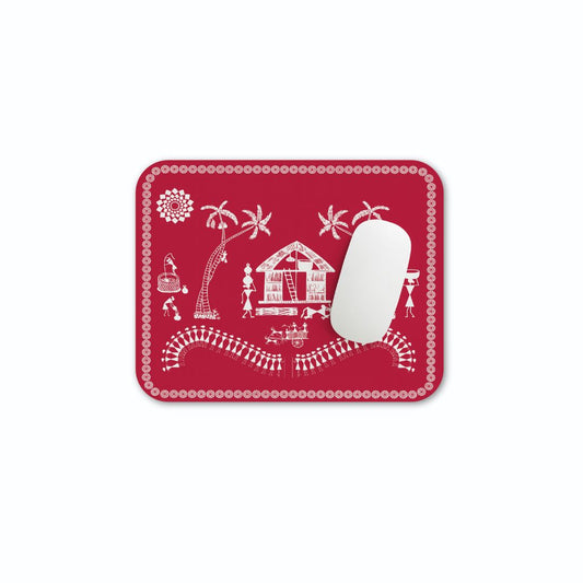 Premium Traditional Warli Art Mouse Pad