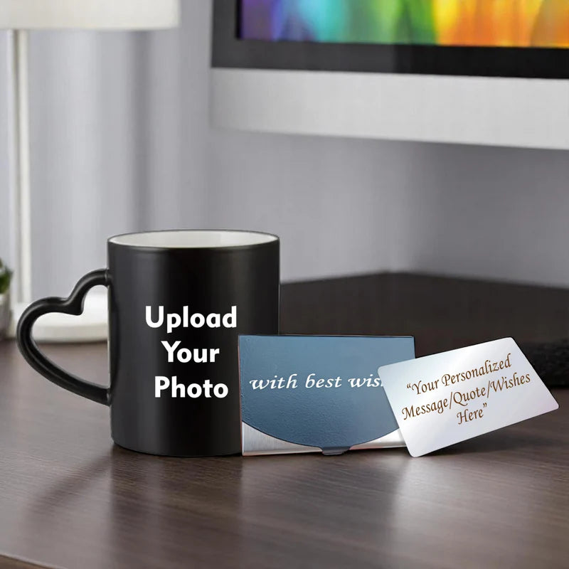 Personalized Combo Heart Handle Magic Mug
