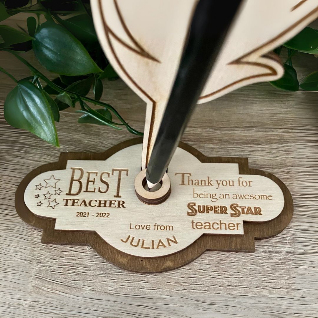 Vintage Wooden Pen Stand