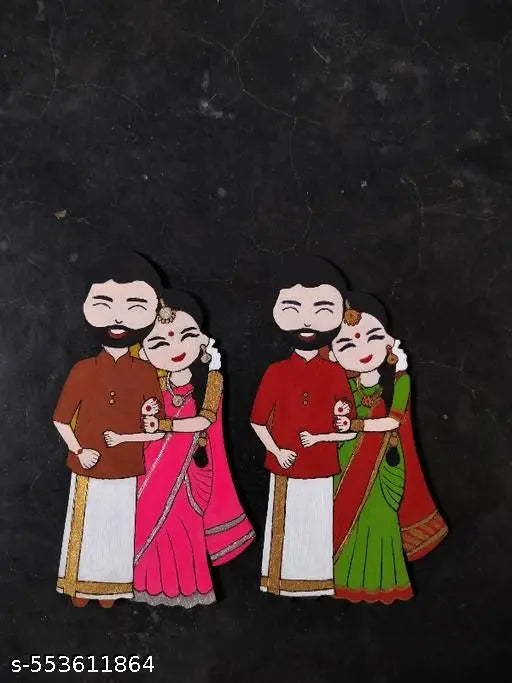 South Indian Couple Pre Marked MDF