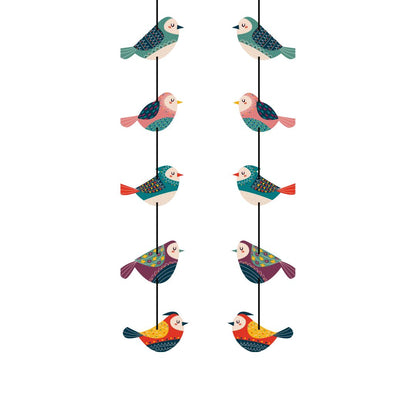 Beautiful Bird Printed on Wooden Hanging for Decoration